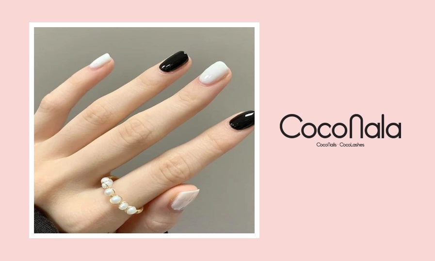 Mẫu nail tone đen trắng