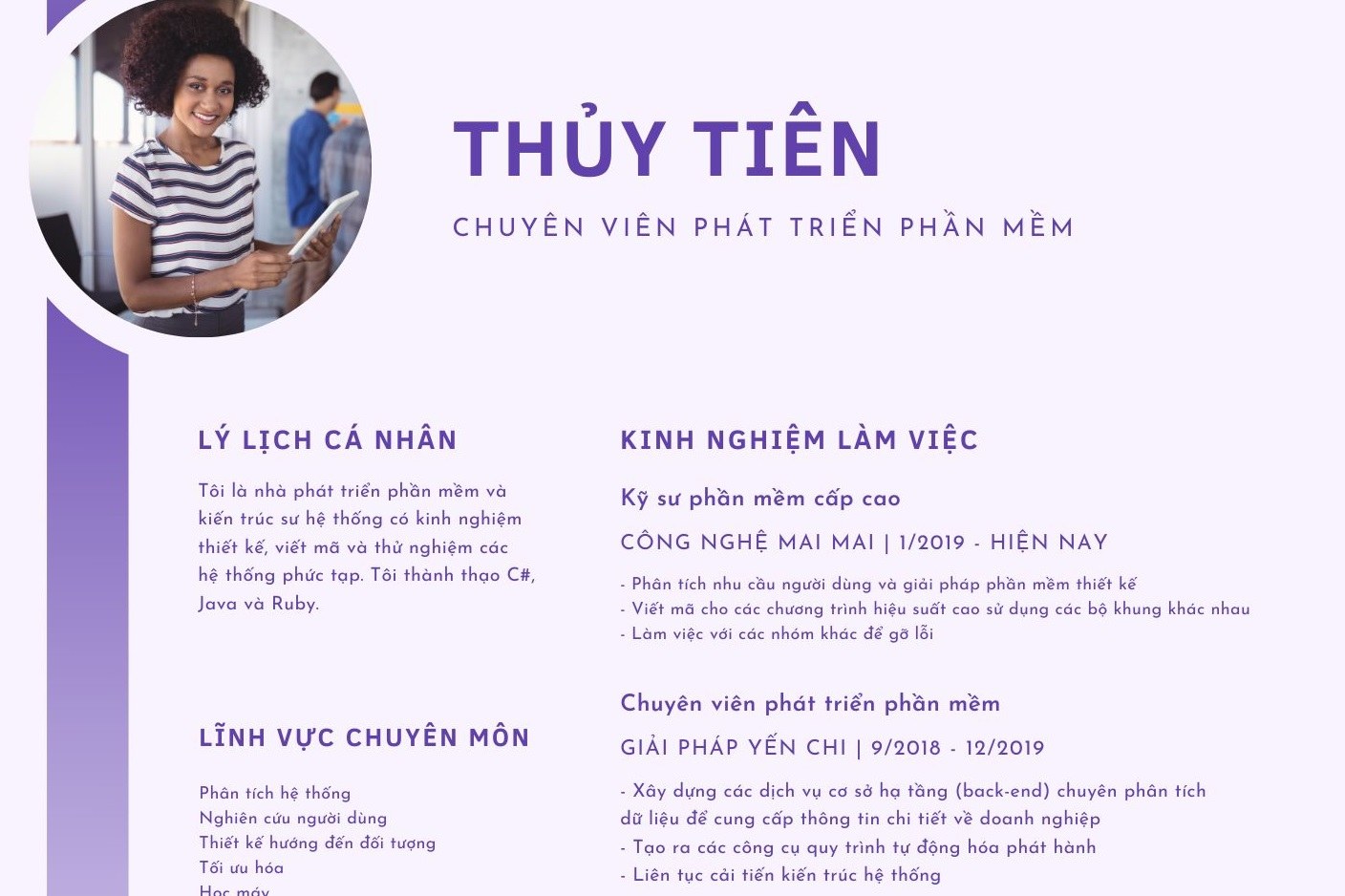 mẫu cv xin việc đẹp