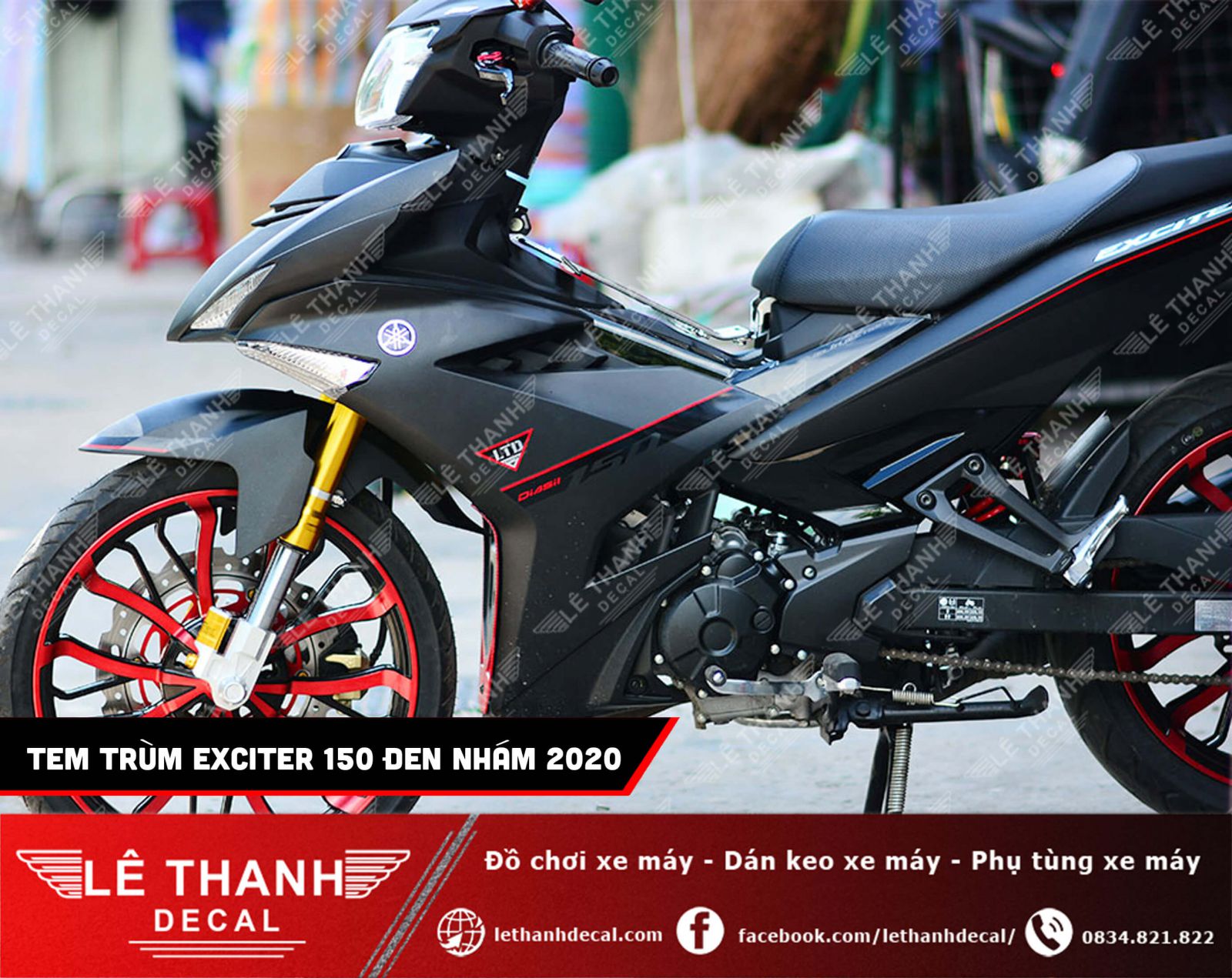 Tem trum Exciter 150 den nham 2020 11