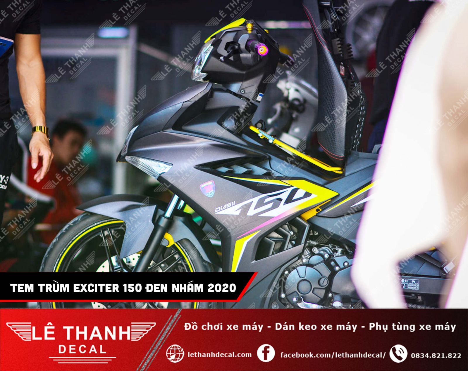 Tem trum Exciter 150 den nham 2020 11