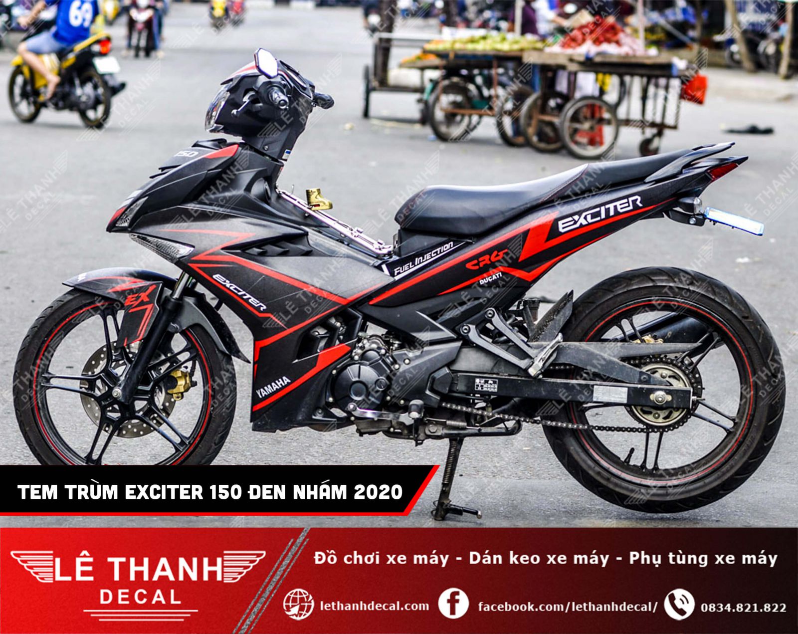 Tem trum Exciter 150 den nham 2020 2