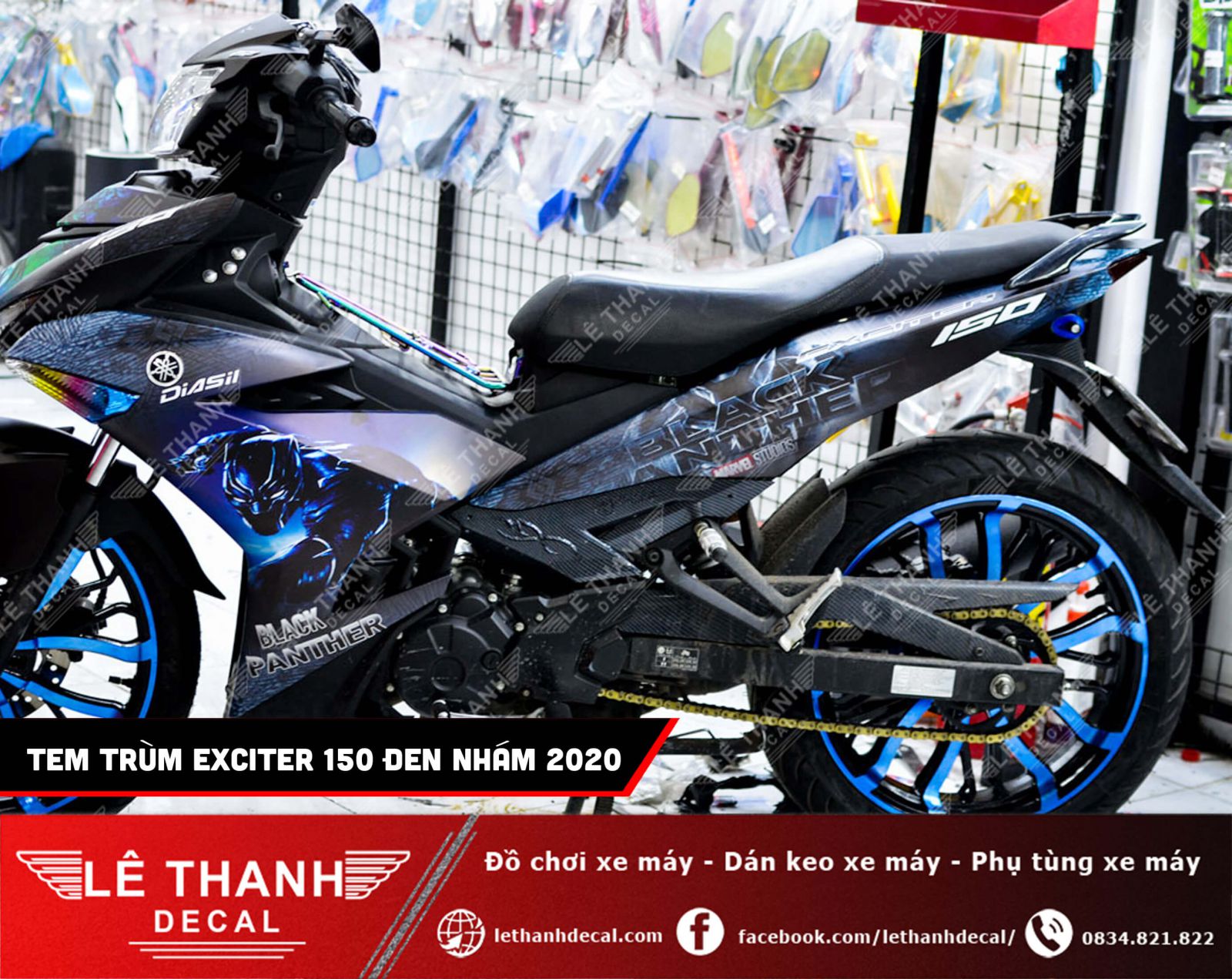 Tem trum Exciter 150 den nham 2020 2