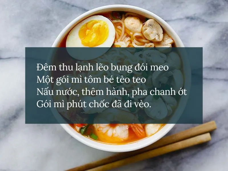 Những bài thơ về nấu ăn hay nhất, STT nấu ăn thả thính 3