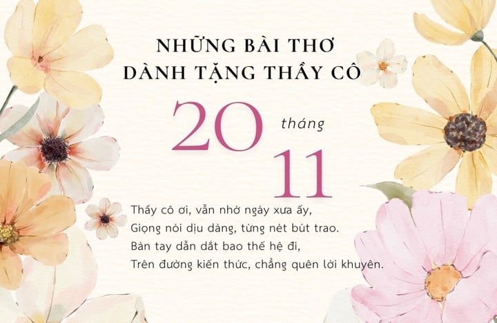 Những bài thơ về thầy cô được đọc nhiều trong dịp 20/11