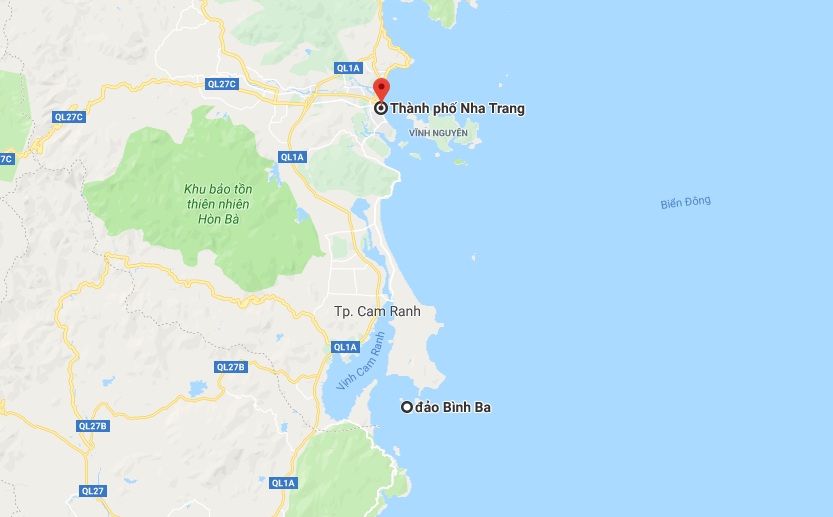 Bình Ba Nha Trang map