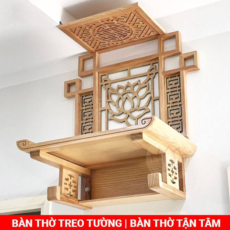 Bàn thờ treo cho ông Táo có kích thước tương đối lớn, hợp cho những gia đình có diện tích rộng rãi