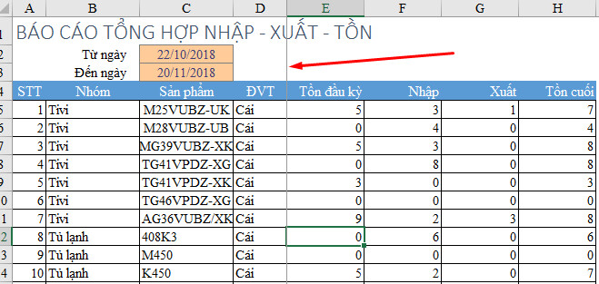 Cách tránh Excel cố định dòng, cột khác với mong đợi 3